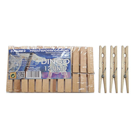 Molas Roupa Madeira 12un - 6861125