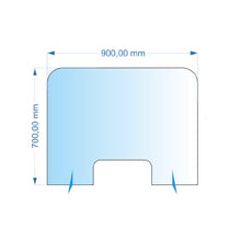 Carregar imagem no visualizador da galeria, Resguardo de Atendimento Acrilico Cristal 90x70cm - 8001003