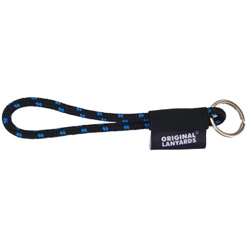 Fita Lanyards Short Nautic Preto / Azul ø7 x 175 mm - LAN1018