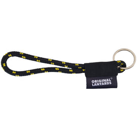Fita Lanyards Short Nautic Preto / Amarelo ø7 x 175 mm - LAN1019