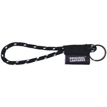 Fita Lanyards Short Nautic Preto / Branco ø7 x 175 mm - LAN1020