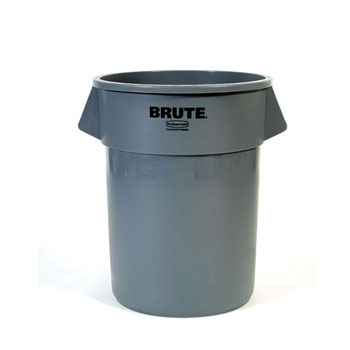 Contentor 38Litros s/Tampa Redondo Brute Cinza - RUBFG261000GRAY