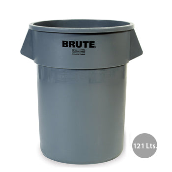 Contentor 121Litros s/Tampa Redondo Brute Cinza - RUBFG263200GRAY