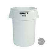 Contentor 121Litros s/Tampa Redondo Brute Branco